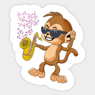 Saxophone monkey Sticker